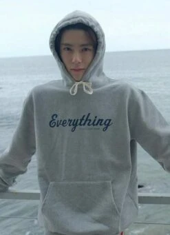 Grey "Everything" Hoodie | Jaehyun - NCT -Diva s Closet Jaehyun Everything Hoodie Inspiration e1643270622381