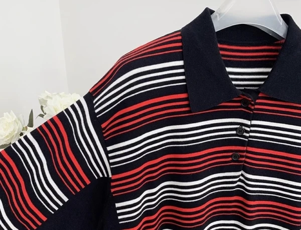Black And Red Striped Polo Shirt | Jake - Enhypen 10 Black And Red Striped Polo Shirt | Jake - Enhypen - Image 8