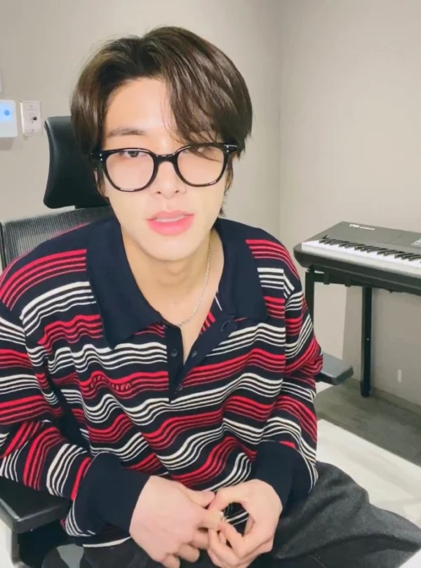 Black And Red Striped Polo Shirt | Jake - Enhypen 11 Black And Red Striped Polo Shirt | Jake - Enhypen - Image 9