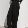 Black Wide Fit Pants | Jay - Enhypen -Diva s Closet Jay Enhypen Black Wide Fit Pants 34