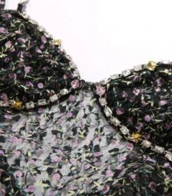 Black Sheer Floral Cropped Top | Jennie - BlackPink -Diva s Closet Jennie BlackPink Black Sheer Floral Cropped Top 4 600x686 1