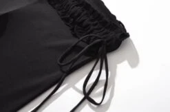 Black Side Tie Low Waisted Pants | Jennie - BlackPink -Diva s Closet Jennie BlackPink Black Side Tie Low Waisted Pants 5 600x395 1