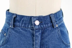 Blue "Censored" Denim Jeans | Jennie - BlackPink -Diva s Closet Jennie BlackPink Censored Denim Jeans 6 600x400 1