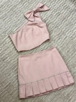 Pink Crystal Embellished Asymmetric Top | Jennie - BlackPink -Diva s Closet Jennie BlackPink Pink Crystal Embellished Asymmetric Top 7 600x800 1