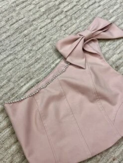Pink Crystal Embellished Asymmetric Top | Jennie - BlackPink -Diva s Closet Jennie BlackPink Pink Crystal Embellished Asymmetric Top 9 600x800 1