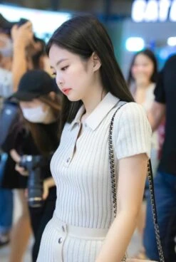 Beige Rib Knit Short Sleeve Polo Shirt | Jennie - Blackpink 23 Beige Rib Knit Short Sleeve Polo Shirt | Jennie - Blackpink -Diva s Closet Jennie Blackpink Beige Rib Knit Short Sleeve Polo Shirt 1 600x893 1