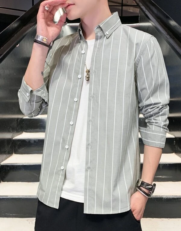 White Stripe Patterned Shirt | Jeno - NCT 8 White Stripe Patterned Shirt | Jeno - NCT - Image 6