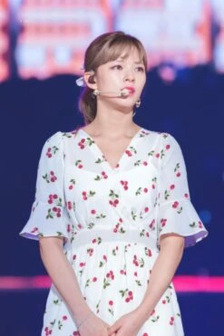 White Cherry Print Dress | Jeongyeon - Twice 15 White Cherry Print Dress | Jeongyeon - Twice -Diva s Closet Jeongyeon Twice White Cherry Print Dress scaled 600x900 1