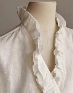 White Ruffled Puff Sleeve Shirt | Jimin - BTS -Diva s Closet Jimin BTS White Ruffled Puff Sleeve Shirt 4 600x761 1