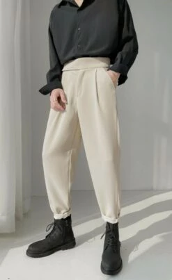 Brown Beam Feet Designed Pants | Jimin - BTS -Diva s Closet Jimin Brown Beam Feet Designed Pants 14 600x978 1