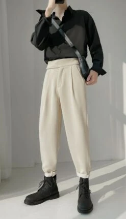 Brown Beam Feet Designed Pants | Jimin - BTS -Diva s Closet Jimin Brown Beam Feet Designed Pants 15 600x1047 1