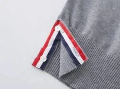 Grey Sweatshirt With Stripe Detail | Jin - BTS -Diva s Closet Jin BTS Grey Sweatshirt With Stripe Detail 5 600x449 1