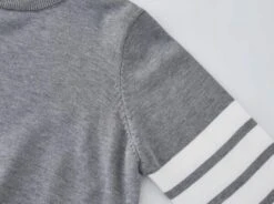 Grey Sweatshirt With Stripe Detail | Jin - BTS -Diva s Closet Jin BTS Grey Sweatshirt With Stripe Detail 8 600x447 1