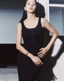 Black Bodycon Buttoned Dress | Jisoo - BlackPink -Diva s Closet Jisoo BlackPink Black Bodycon Buttoned Dress 1 600x759 1