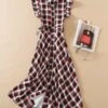 Red Plaid Collared Dress | Jisoo - BlackPink -Diva s Closet Jisoo BlackPink Red Plaid Collared Dress 2 600x750 1