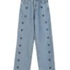 Blue Heart Stamped Denim Jeans | Joy - Red Velvet -Diva s Closet Joy Red Velvet Blue Heart Stamped Denim Jeans 16