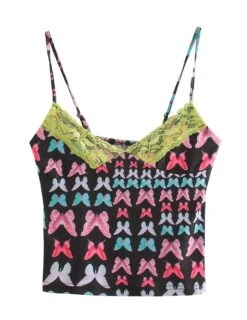 Blue Butterfly V-Neck Camisole | Joy - Red Velvet 30 Blue Butterfly V-Neck Camisole | Joy - Red Velvet -Diva s Closet Joy Red Velvet Butterfly V Neck Camisole 12