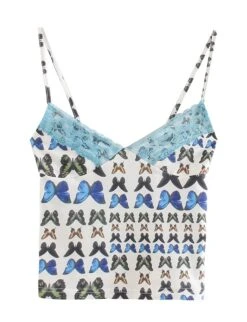 Blue Butterfly V-Neck Camisole | Joy - Red Velvet