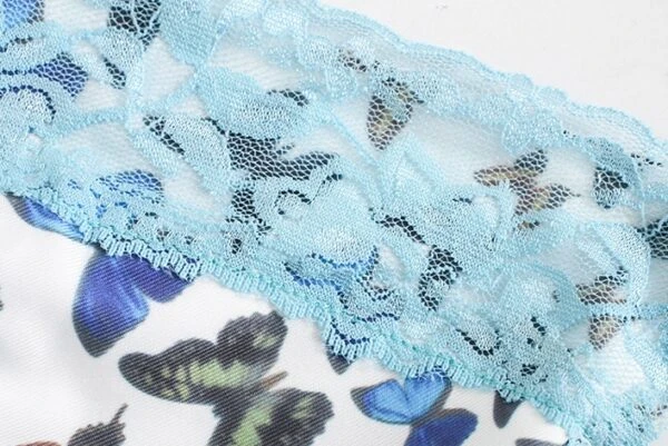 Blue Butterfly V-Neck Camisole | Joy - Red Velvet 6 Blue Butterfly V-Neck Camisole | Joy - Red Velvet - Image 4