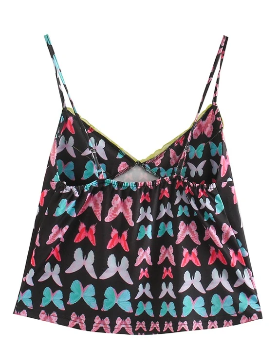 Blue Butterfly V-Neck Camisole | Joy - Red Velvet 17 Blue Butterfly V-Neck Camisole | Joy - Red Velvet - Image 15