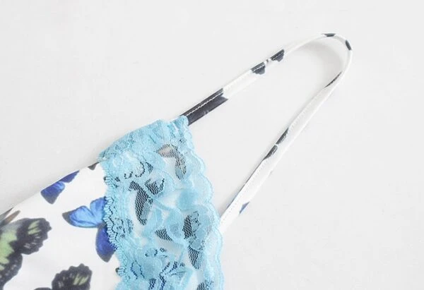 Blue Butterfly V-Neck Camisole | Joy - Red Velvet 5 Blue Butterfly V-Neck Camisole | Joy - Red Velvet - Image 3