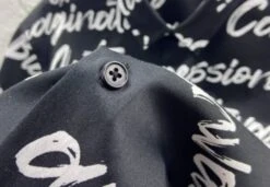 Black Short Sleeves Scribble Print Shirt | Jungkook - BTS -Diva s Closet Jungkook BTS Black Short Sleeves Scribble Print Shirt 3 600x416 1