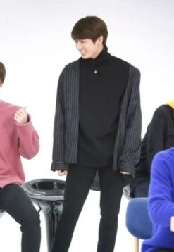 Black Striped Button Down Shirt | Jungkook - BTS -Diva s Closet Jungkook BTS Black Striped Button Down Shirt 1