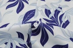 Blue Leaves Pattern Collared Shirt | Jungkook - BTS -Diva s Closet Jungkook BTS Blue Leaves Pattern Collared Shirt 4 600x395 1