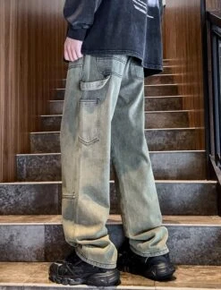 Green Washed Paneled Jeans | Jungkook - BTS -Diva s Closet Jungkook BTS Green Washed Panelled Jeans 1