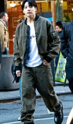 Green Washed Paneled Jeans | Jungkook - BTS -Diva s Closet Jungkook BTS Green Washed Panelled Jeans 2 600x1016 1