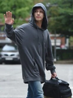 Grey Drawstring Hoodie | Jungkook - BTS -Diva s Closet Jungkook BTS Grey Drawstring Hoodie 3 1