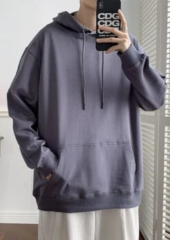Grey Drawstring Hoodie | Jungkook - BTS -Diva s Closet Jungkook BTS Grey Drawstring Hoodie 4