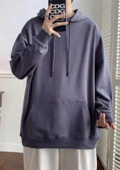 Grey Drawstring Hoodie | Jungkook - BTS -Diva s Closet Jungkook BTS Grey Drawstring Hoodie 5