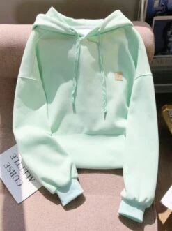 Mint Green Drawstring Hoodie | Jungkook - BTS -Diva s Closet Jungkook BTS Mint Green Drawstring Hoodie 1 600x804 1