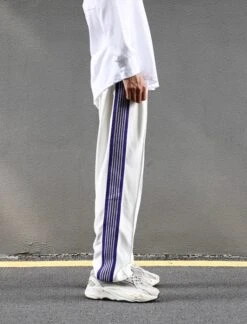 White Butterfly Striped Track Pants | Jungkook - BTS -Diva s Closet Jungkook BTS White Butterfly Striped Track Pants 7