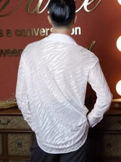 White Zebra Patterned Shirt | Jungkook - BTS -Diva s Closet Jungkook BTS White Zebra Patterned Shirt 4