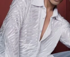 White Zebra Patterned Shirt | Jungkook - BTS -Diva s Closet Jungkook BTS White Zebra Patterned Shirt 6 600x487 1