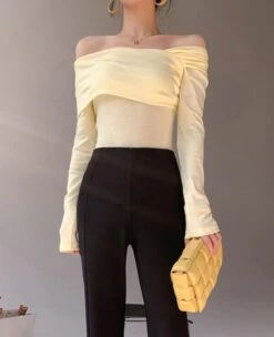 Blue Oblique Shoulder Top | Karina - Aespa -Diva s Closet Karina Aespa Blue Oblique Shoulder Top 10 600x739 1