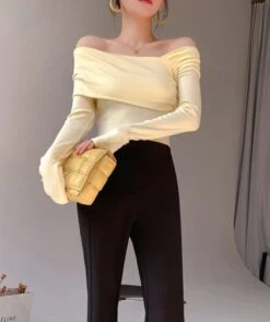 Blue Oblique Shoulder Top | Karina - Aespa -Diva s Closet Karina Aespa Blue Oblique Shoulder Top 15 600x716 1