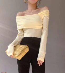 Blue Oblique Shoulder Top | Karina - Aespa -Diva s Closet Karina Aespa Blue Oblique Shoulder Top 22 600x672 1