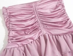 Pink Ruffled Layered Skirt | Lily - NMIXX -Diva s Closet Kyujin NMIXX Green Collared Short Sleeve Cardigan 8 600x463 1