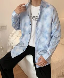 Light Blue Cloud Shirt | Suga - BTS 16 Light Blue Cloud Shirt | Suga - BTS -Diva s Closet Light Blue Cloud Shirt Suga BTS 5 600x729 1