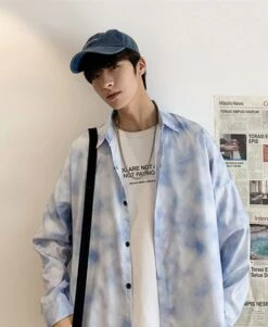 Light Blue Cloud Shirt | Suga - BTS 18 Light Blue Cloud Shirt | Suga - BTS -Diva s Closet Light Blue Cloud Shirt Suga BTS 8 600x730 1