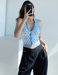 Light Blue Heart Halter Top | Somi -Diva s Closet Light Blue Heart Halter Top Somi 1 600x783 1