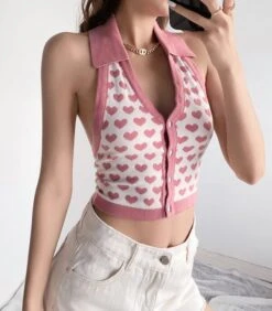 Light Blue Heart Halter Top | Somi -Diva s Closet Light Blue Heart Halter Top Somi Pink 2 600x684 1