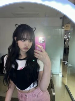 Light Pink Denim A-Line Skirt | Liz - IVE -Diva s Closet Light Pink Denim A Line Skirt Liz IVE Idol 1 600x800 1