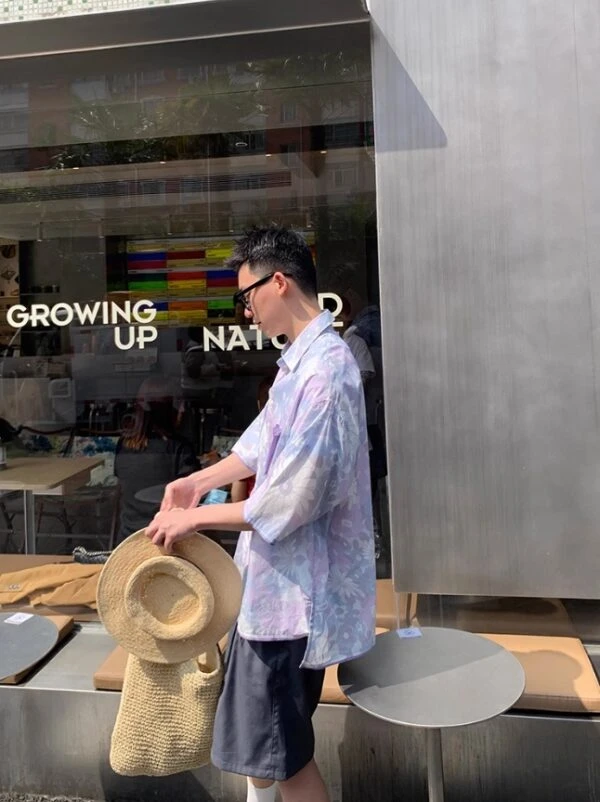 Lilac Floral Summer Shirt | Sunghoon - Enhypen 6 Lilac Floral Summer Shirt | Sunghoon - Enhypen - Image 4