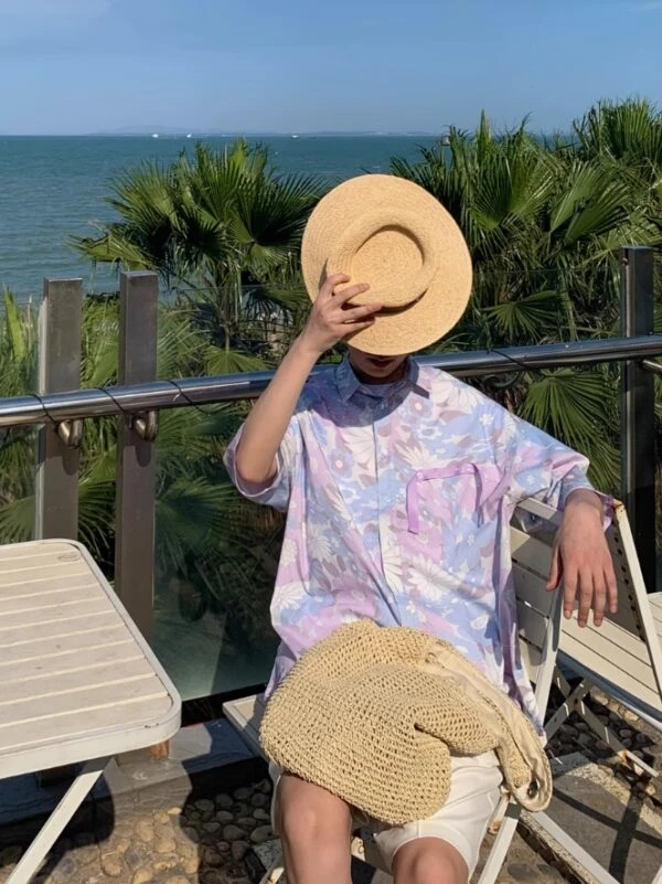 Lilac Floral Summer Shirt | Sunghoon - Enhypen 5 Lilac Floral Summer Shirt | Sunghoon - Enhypen - Image 3