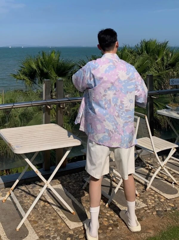 Lilac Floral Summer Shirt | Sunghoon - Enhypen 7 Lilac Floral Summer Shirt | Sunghoon - Enhypen - Image 5