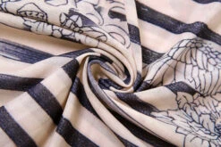 Beige And Black Striped Mesh Dress | Lisa - BlackPink -Diva s Closet Lisa BlackPink Beige And Black Striped Mesh Dress 8 600x400 1